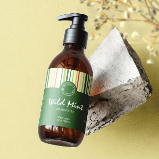 Ligne de bande colorée et Étiquette de bouteille c