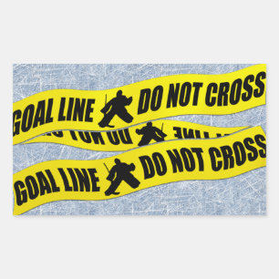 Ligne de but de hockey Ne pas croiser Stickers
