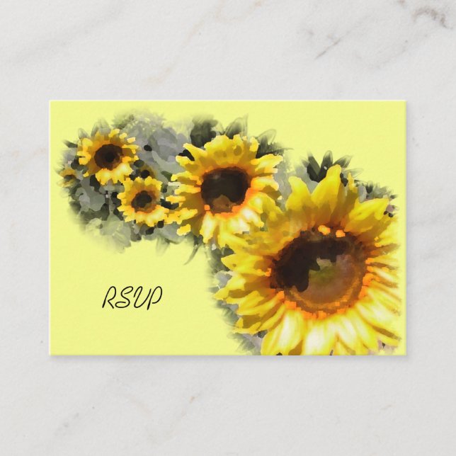 Ligne de la carte de réponse RSVP de mariage des t (Devant)