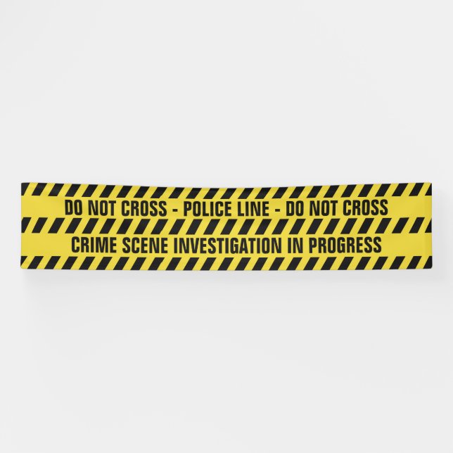 Ligne de police de Faux bannière faite sur (Horizontal)