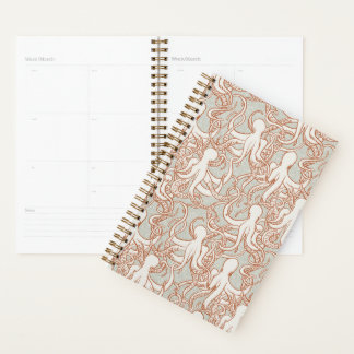 Ligne de poulpe | Planificateur moderne (orange et