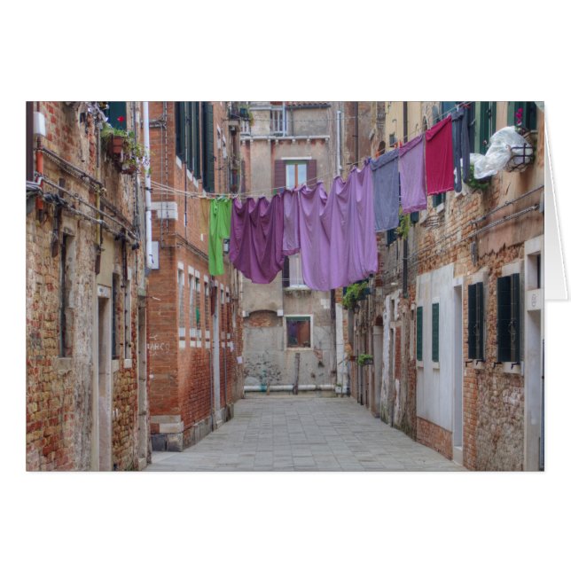 Ligne De Vêtements À Venise Italie (Devant horizontal)