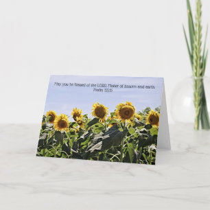 Ligne des tournesols Écriture Carte Psaume 115:15