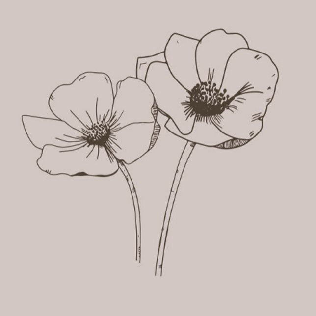 Ligne florale botanique Dessin Carte de fête des m (Créateur téléchargé)