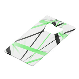 Ligne Moderne Géométrie Froide Blanche Noir Vert C