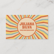 Ligne Orange Retro avec Carte de visite QR