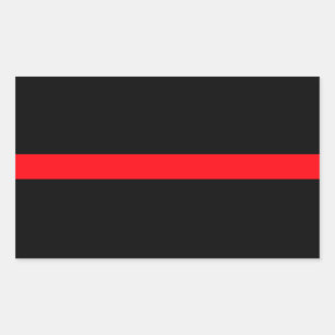 Ligne rouge mince autocollants (placez de 4) - des