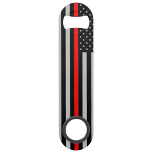 Ligne rouge mince ouvreur de boîte de drapeau de