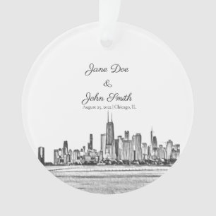 Ligne Skyline Chicago personnalisée