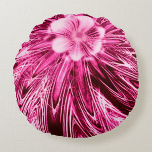 Lignes Abstraites Coussin arrondi Fleur pourpre