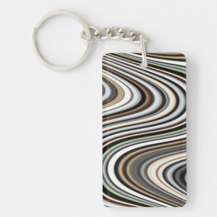 Lignes Abstraites en Brown clair/beige/bleu turquo
