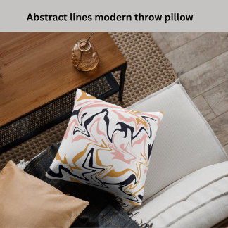 Lignes Abstraites oreiller jetable moderne