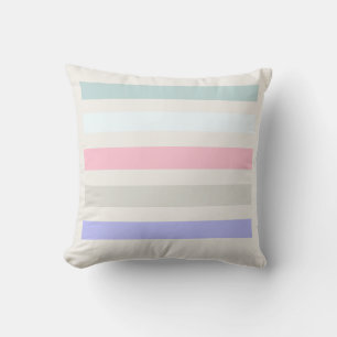 Lignes colorées esthétiques Coussin Carré moderne