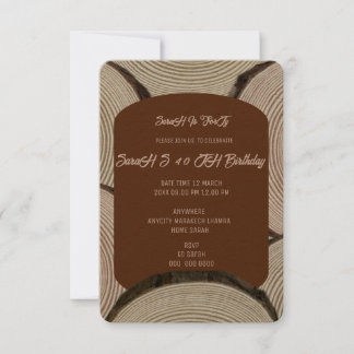 Lignes de colonne d'arbre Invitation de mariage Bl