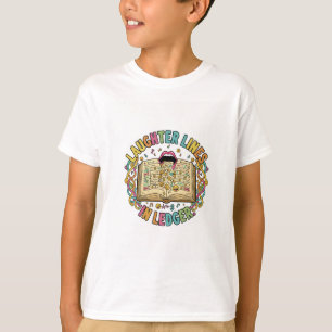 Lignes de rire dans le grand livre – T-shirt à hum