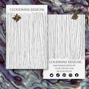 Lignes d'encre portant collier bijoux carte d'affi