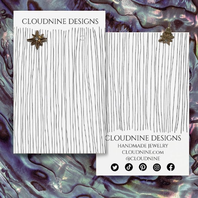 Lignes d'encre portant collier bijoux carte d'affi (Créateur téléchargé)