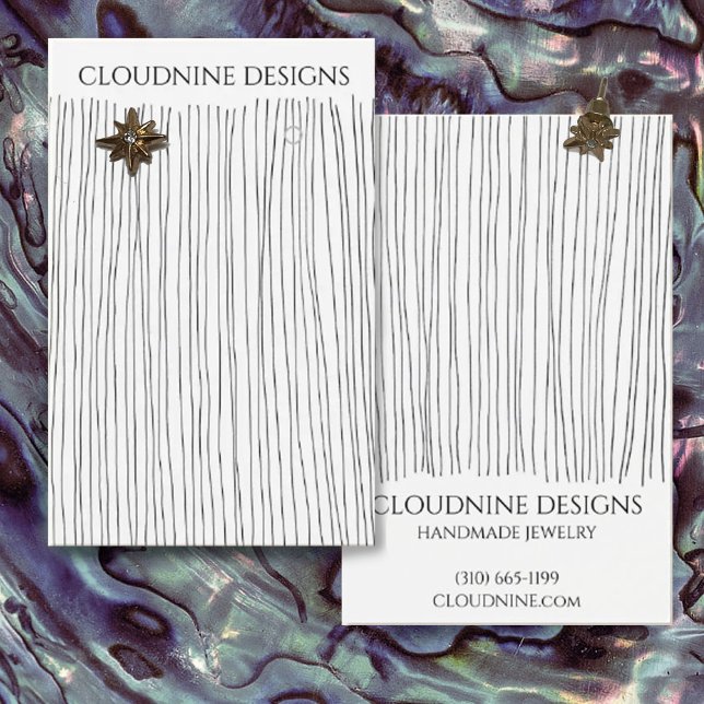 Lignes d'encre portant collier bijoux carte d'affi (Créateur téléchargé)