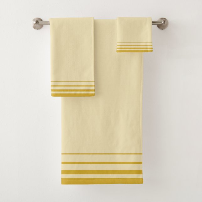 Lignes dorées tendance sur Champagne Beige (En situation)