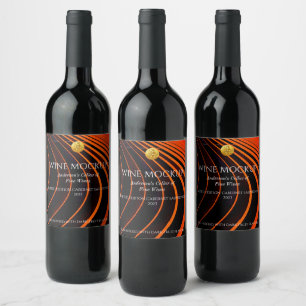 Lignes élégantes Étiquettes de vin personnalisés