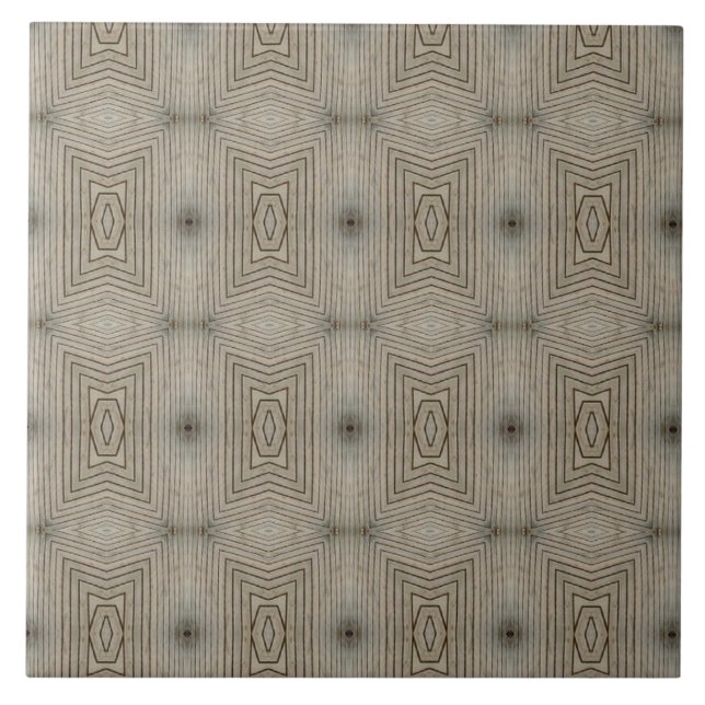 Lignes en bois teintes marron carreaux céramique (Devant)