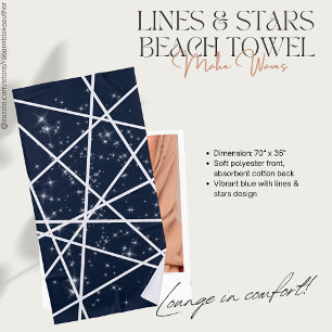 Lignes et serviettes de plage Stars