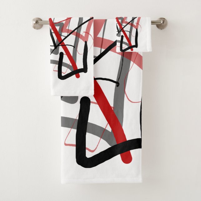 Lignes libres en noir et rouge (En situation)