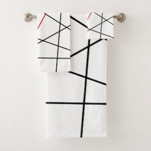 Lignes noires et rouges