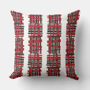 LIGNES NOIRES ROUGES DESIGN Oreiller rétroprojecte