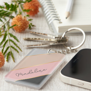 Lignes Rose Corail Personnalisées avec Nom Personn
