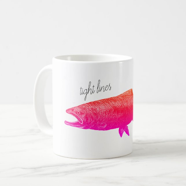 Lignes serrées tasse de café de truite à tête (Devant gauche)