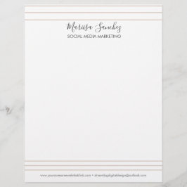 Lignes simples Nom du script En-tête de lettre mod