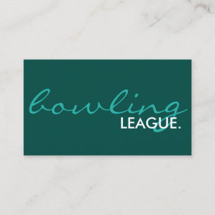 ligue de bowling. carte de visite (personnalisable