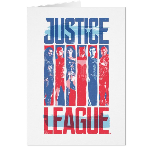 Ligue de Justice | Blue & Red Group Pop Art (Devant)