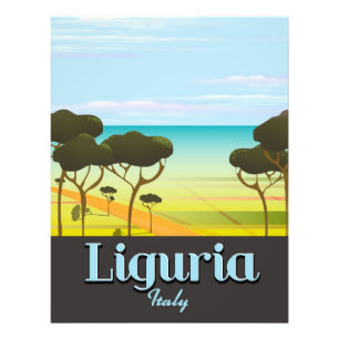Ligurien Italien Reiseplakat Fotodruck