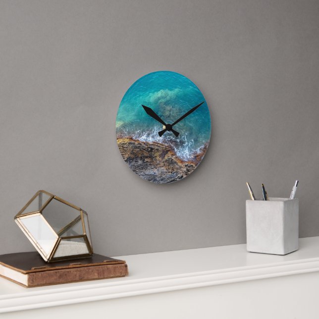 Ligurische Wellen Runde Wanduhr (Büro)
