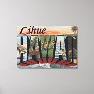 Lihue, HawaiiLarge Buchstabe ScenesLihue, HI Leinwanddruck