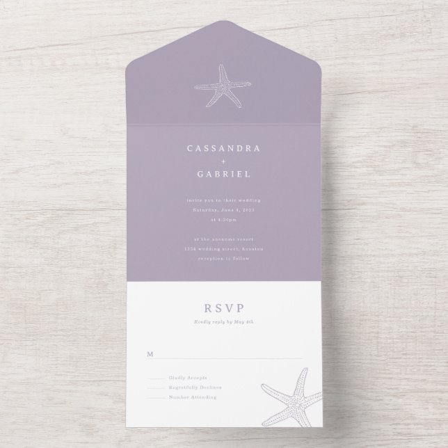 Lihue Wedding Einladung (Innen Boden)