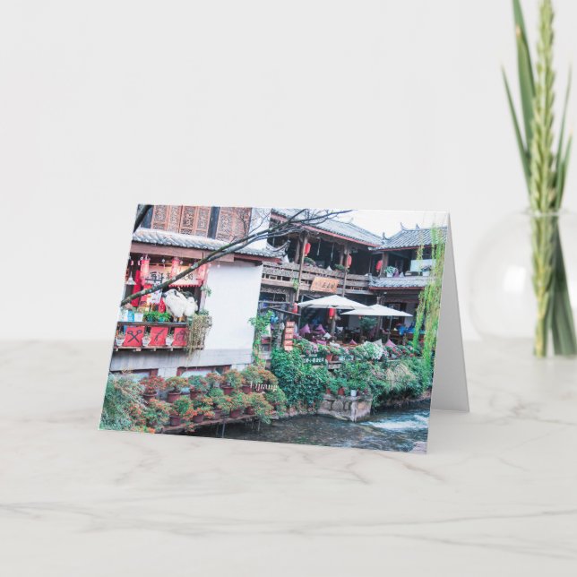 Lijiang, China, Altstadt Karte (Vorderseite)