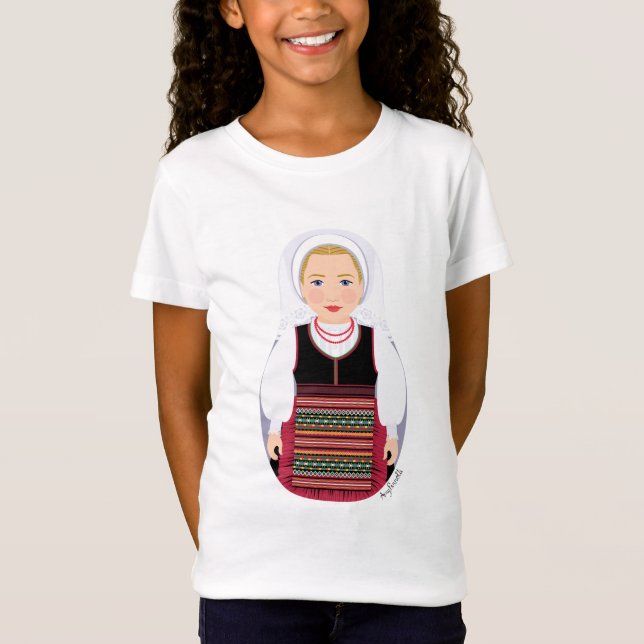 Lika Blonde Matryoshka Girls' T - Shirt (Vorderseite)