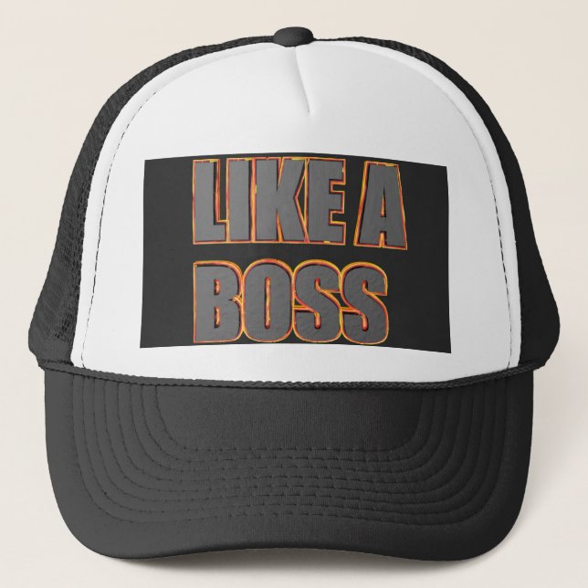 LIKE A BOSS Cap Truckerkappe (Vorderseite)