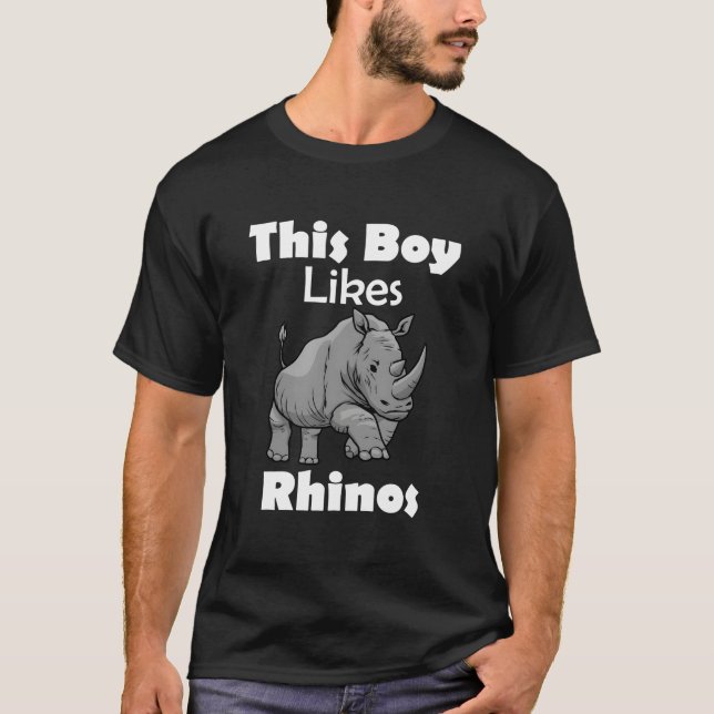 Likes Rhinoceros Nature Wildlife Animals T-Shirt (Vorderseite)