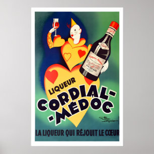 Likör Medoc Likör Champagner Alkohol Getränk Nahru Poster