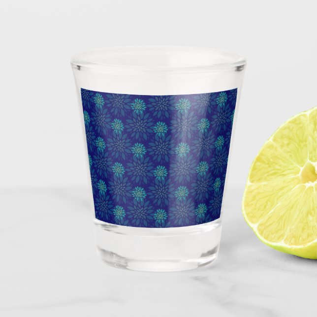 Likörglas mit Blumenmuster Schnapsglas (Vorderseite)