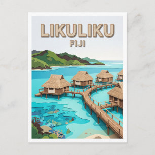Likuliku Lagoon Resort Malolo Fidschi Postkarte