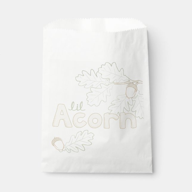 Lil Acorn Sketch Baby Dusche Geschenktütchen (Vorderseite)