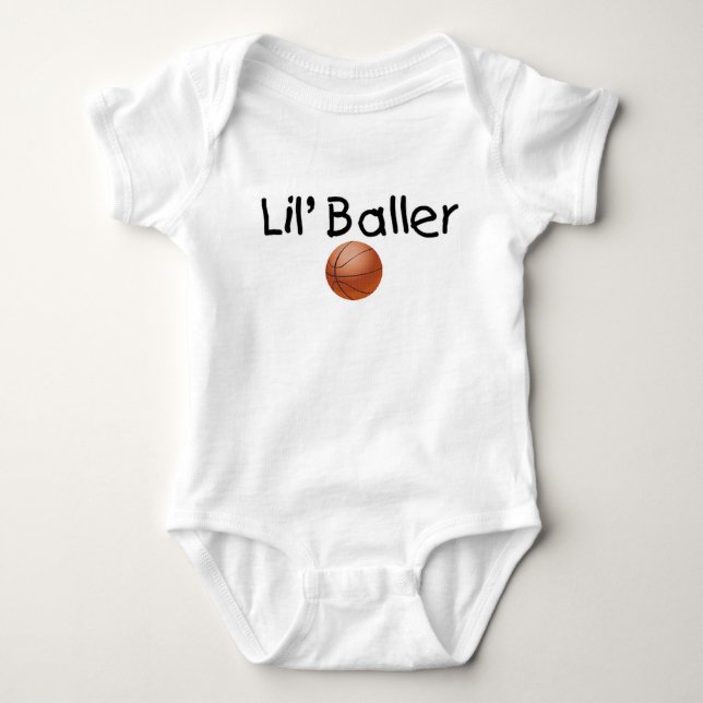 Lil Baller Basketball Baby Strampler (Vorderseite)