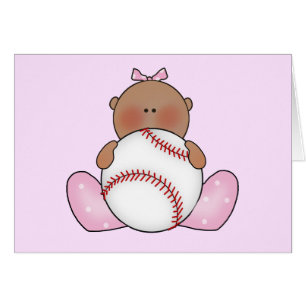 Lil Baseball Baby Girl - Carte blanche ethnique