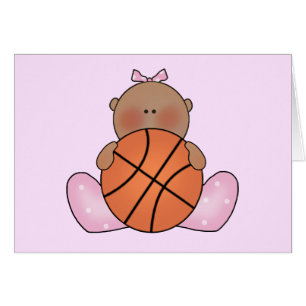 Lil Basketball Baby Girl - Carte blanche ethnique