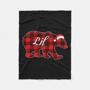 Lil Bear Red Kariert Christmas Pajama Bear Familie Fleecedecke